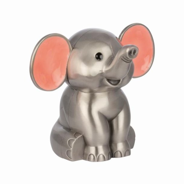 Fortinnet sparebsse elefant (lyserd)