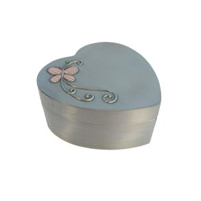 Fortinnet smykkeskrin m. Sommerfugl 