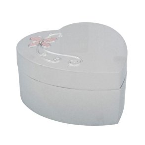 Forkromet smykkeskrin m. Sommerfugl 