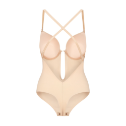 Low Back Sensual Bodysuit i Beige