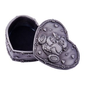 Fortinnet smykkeskrin m Bamse