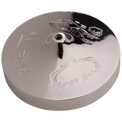 Forkromet flagstang m. dbsfod, 38,5 cm