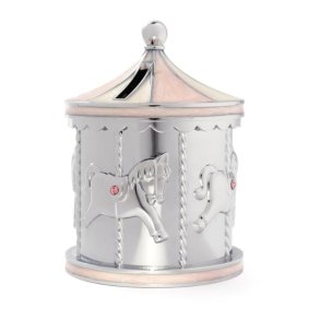 Forkromet sparebsse lyserd karusel