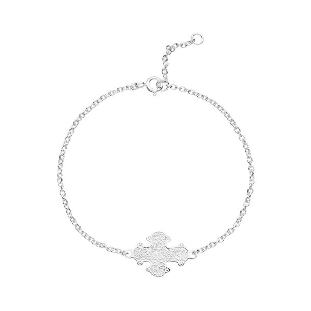Slv Armbnd m. Dagmar kors
