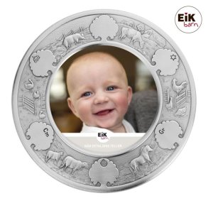 Tin fotoramme (rund) Bondegrden 18cm