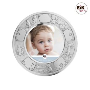 Tin fotoramme (rund) dreng 13,5cm